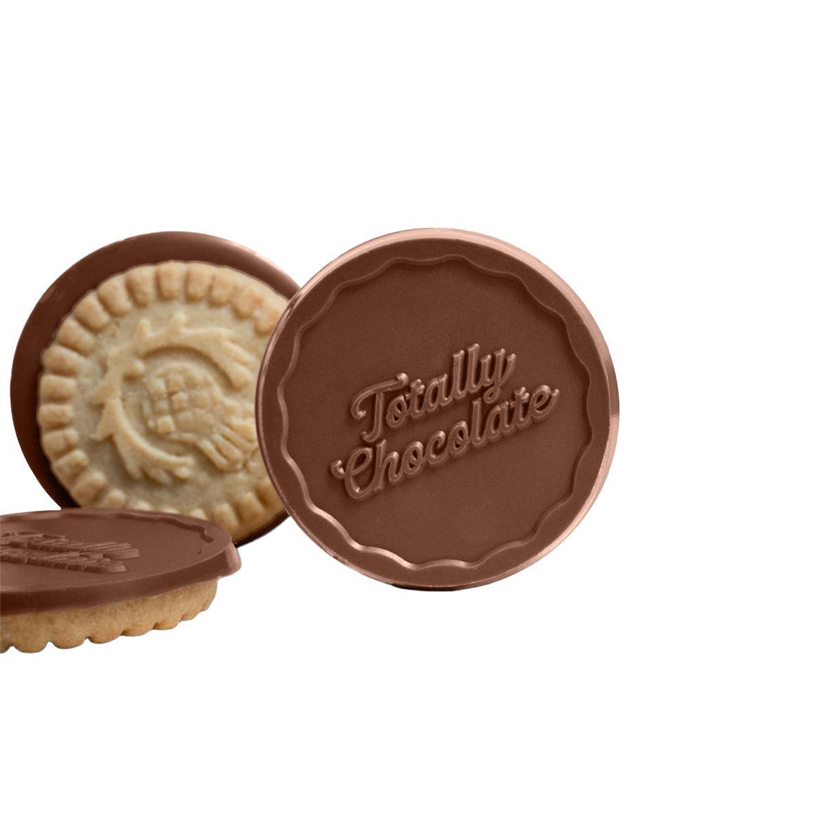 Custom Logo 2.75″ Shortbread Cookie with Engraved Chocolate
