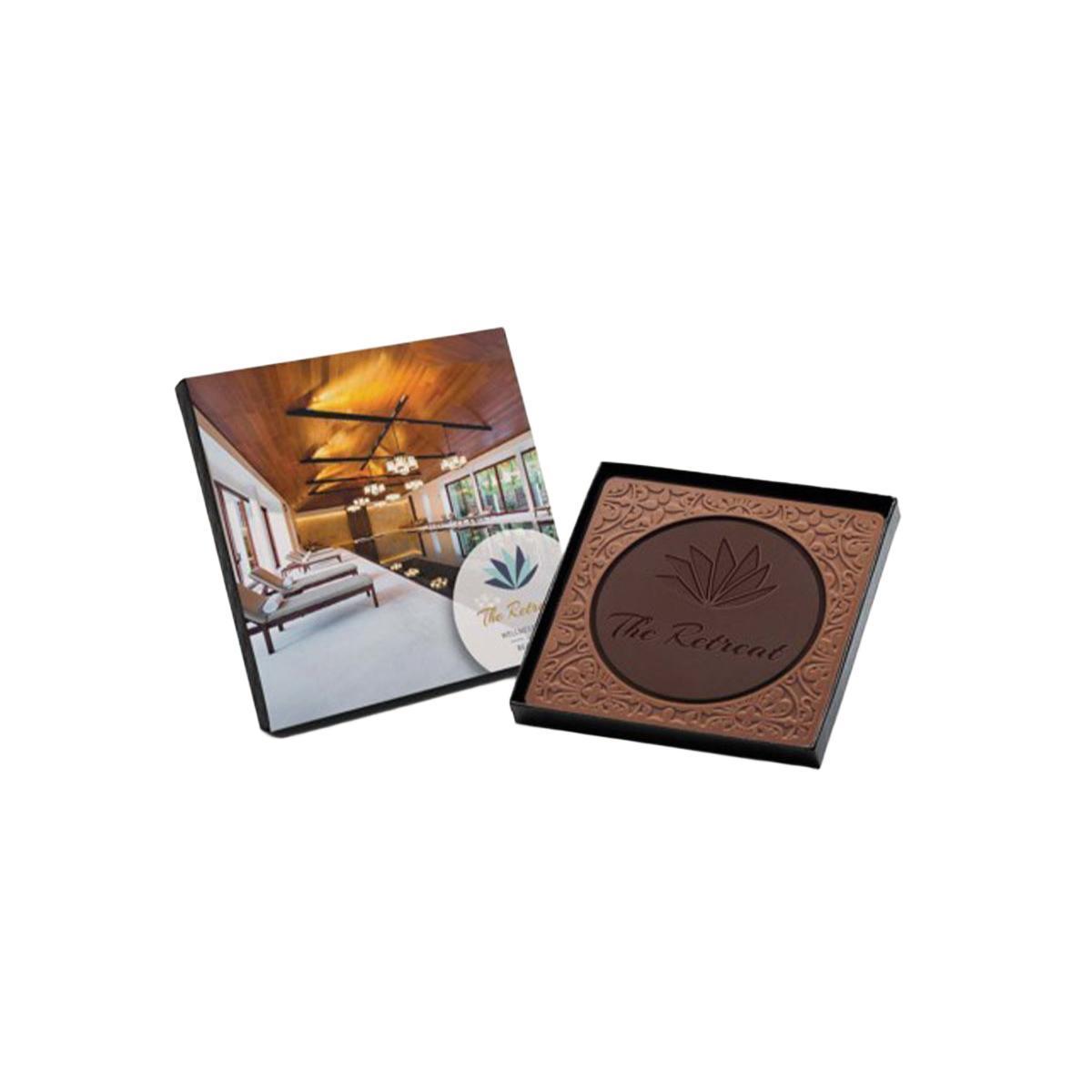 Custom Logo 2oz. Engraved Combo Chocolate Bar – 4″x4″ Gift Box
