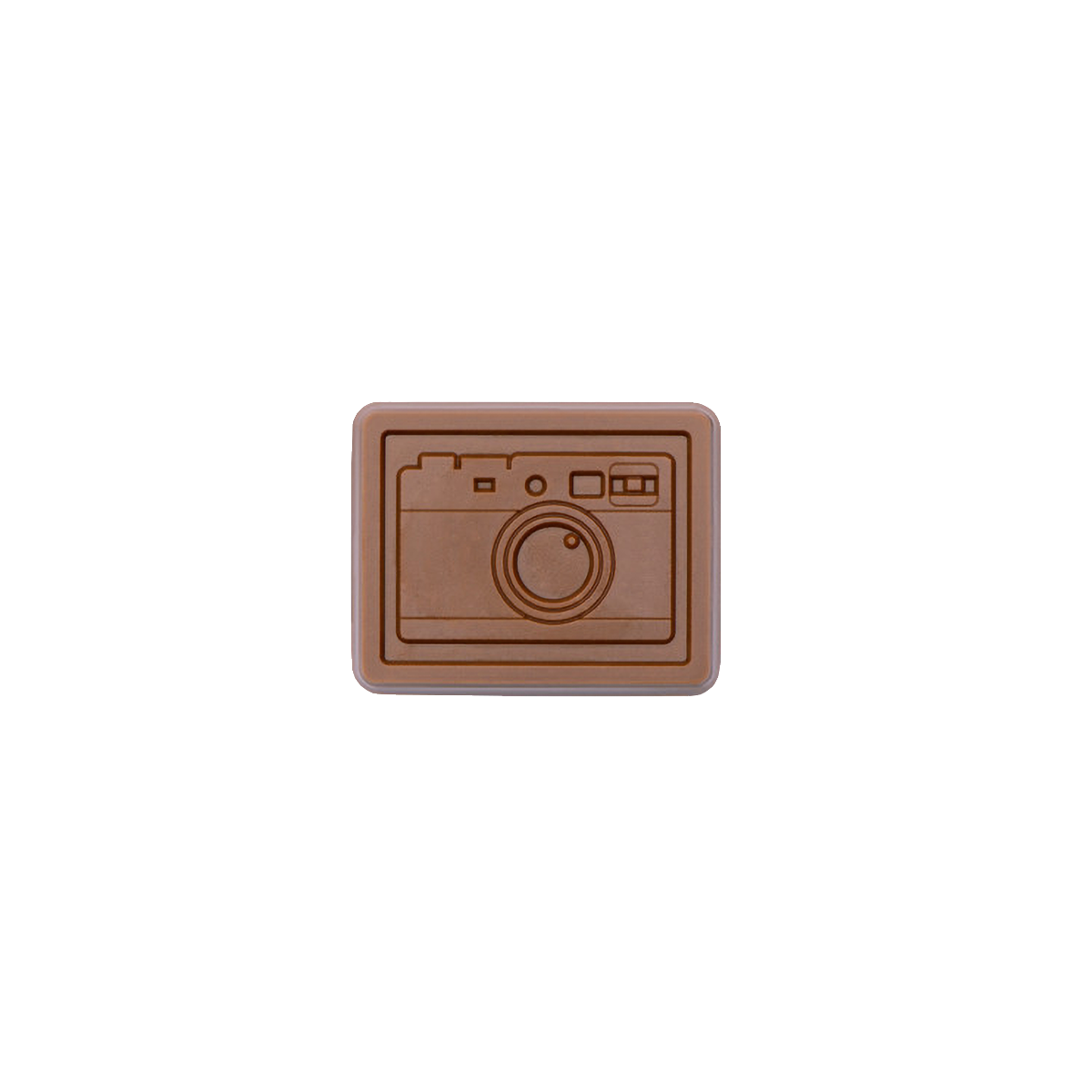 Custom Logo 2″x2″ Engraved Custom Chocolate Shape – Clear Packaging
