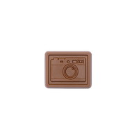 Custom Logo 2″x2″ Engraved Custom Chocolate Shape – Clear Packaging