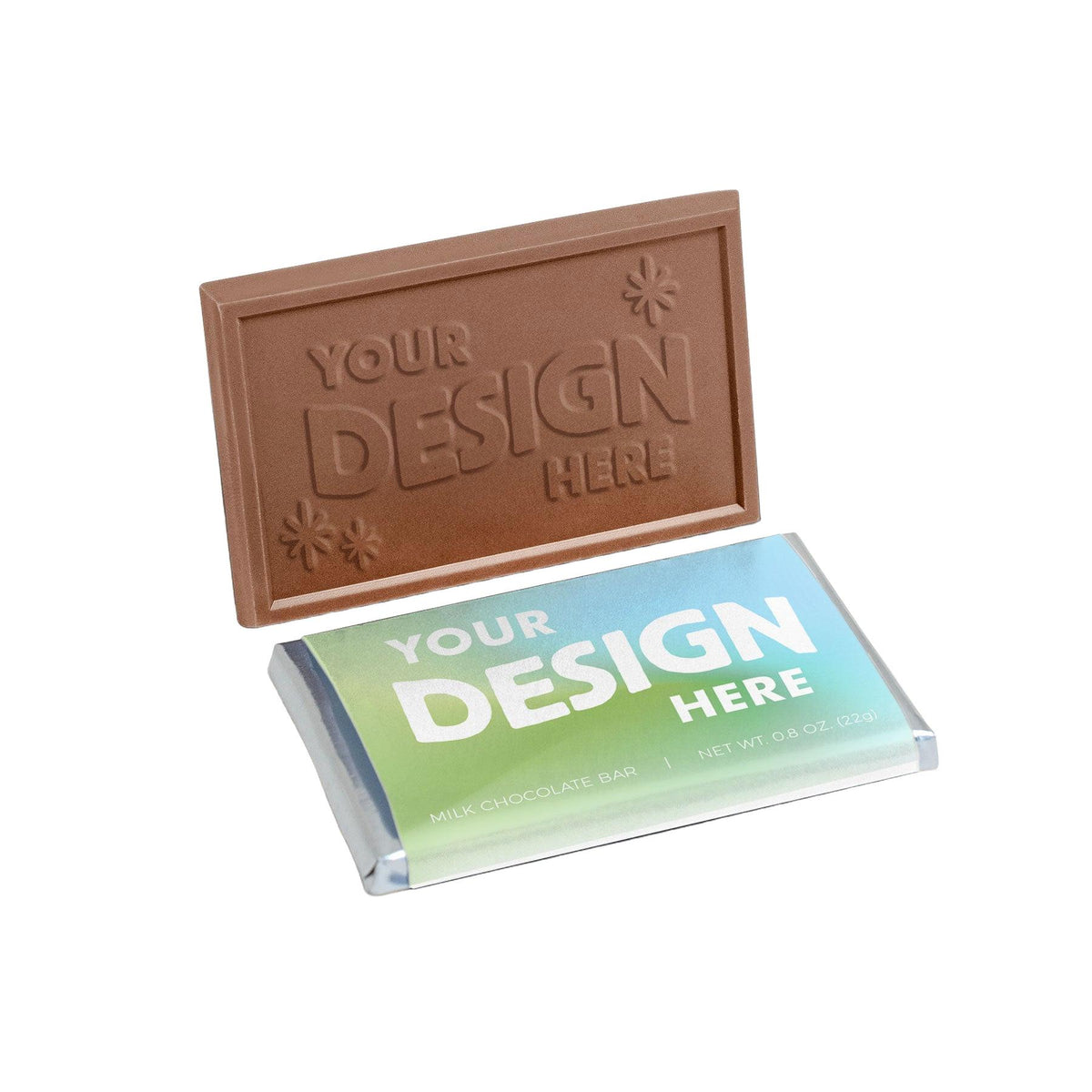 Custom Logo 2″x3″ Engraved Chocolate Wrapper Bar