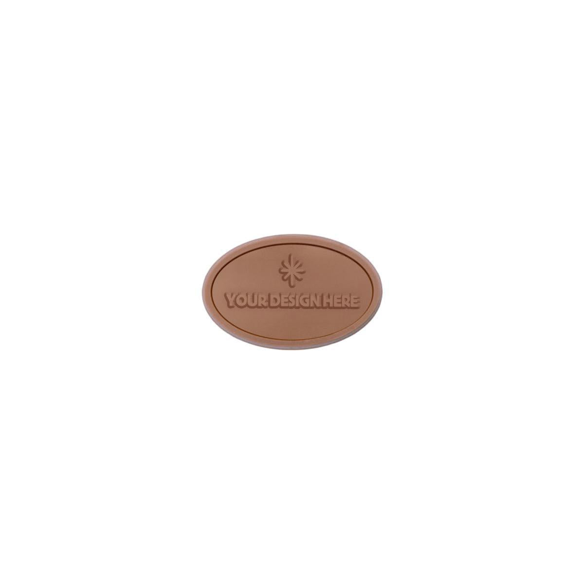 Custom Logo 2″x3″ Engraved Custom Chocolate Shape – Clear Packaging