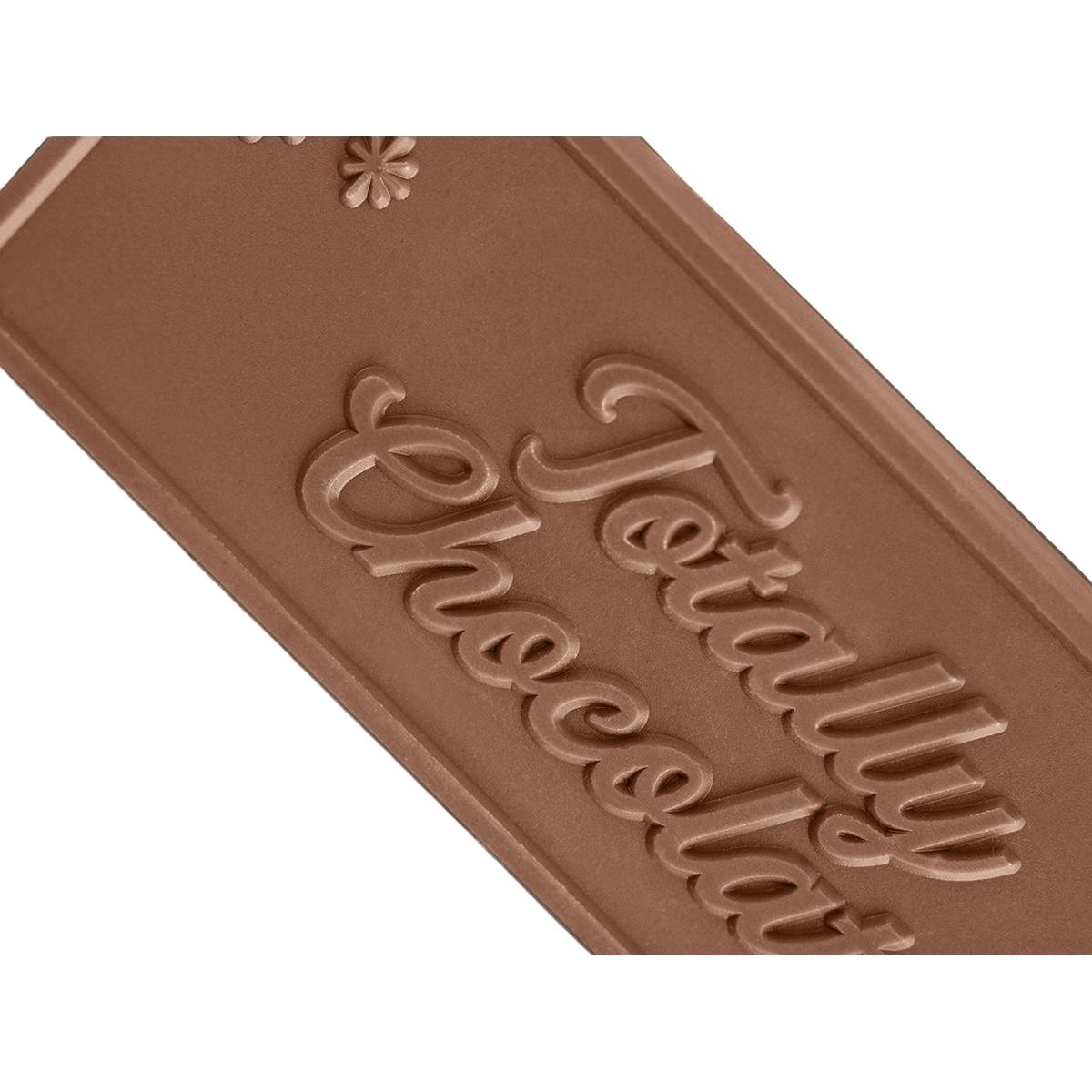 Custom Logo 2″x5″ Engraved Chocolate Wrapper Bar – Extra Thick