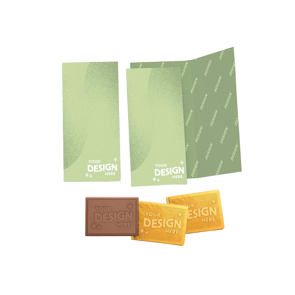 Custom Logo 3-Bar Deluxe Engraved Chocolate Storyteller
