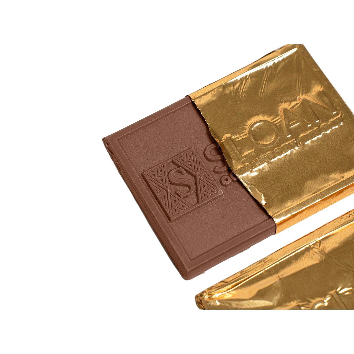 Custom Logo 3-Bar Deluxe Engraved Chocolate Storyteller
