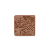 Custom Logo 3″x3″ Engraved Custom Chocolate Shape – Clear Packaging