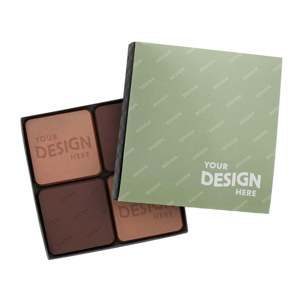 Custom Logo 4-Piece Chocolate Ensemble Gift Set – Classic Packaging