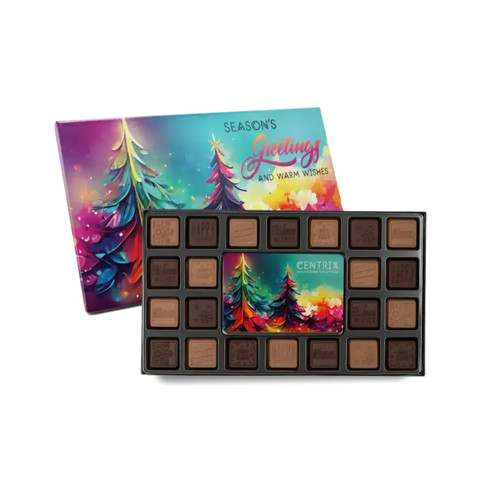 Custom Logo 45-Piece Chocolate Ensemble Gift Set – Classic Packaging