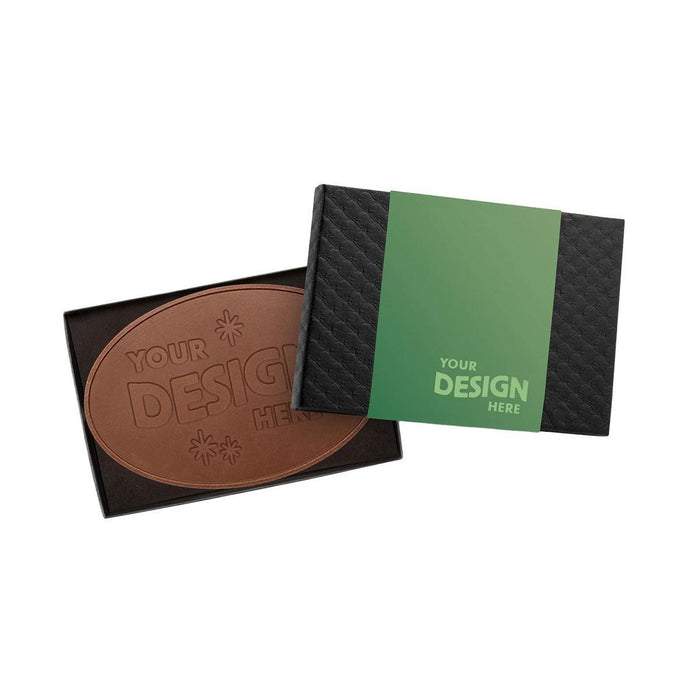 Custom Logo 4″x6″ Engraved Custom Chocolate Shape – Classic Packaging