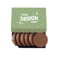 Custom Logo 6-Piece Decadent Chocolate Shortbread Cookie Gift Set – Luxury Packaging