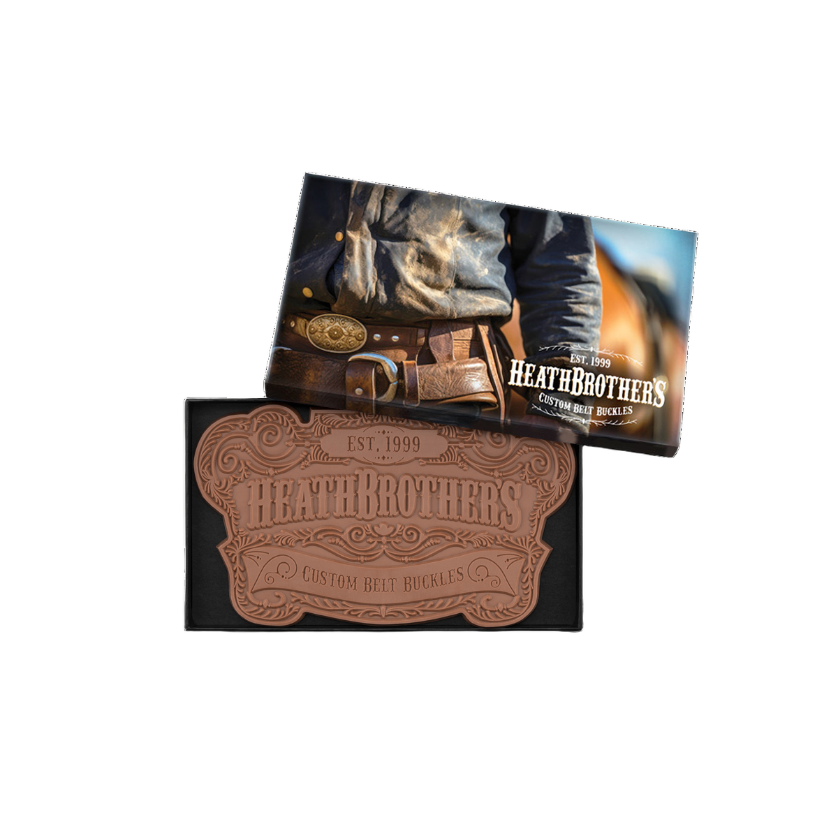 Custom Logo 9″x5″ Engraved Custom Chocolate Shape – Classic Packaging