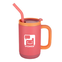 Custom Logo Abelia SS Sip & Twist Lid Mug w/Straw - 16oz