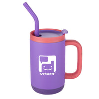 Custom Logo Abelia SS Sip & Twist Lid Mug w/Straw - 16oz