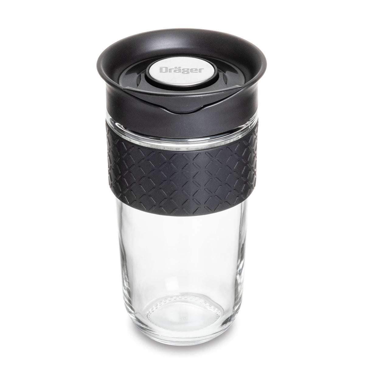 Custom Logo Adana Glass Large Tumbler w/Silicone Band - 18oz