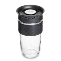 Custom Logo Adana Glass Large Tumbler w/Silicone Band - 18oz