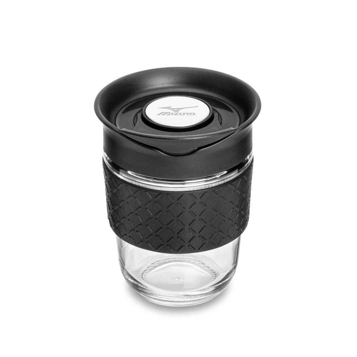 Custom Logo Adana Glass Medium Tumbler w/Silicone Band - 12oz