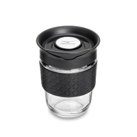 Custom Logo Adana Glass Medium Tumbler w/Silicone Band - 12oz
