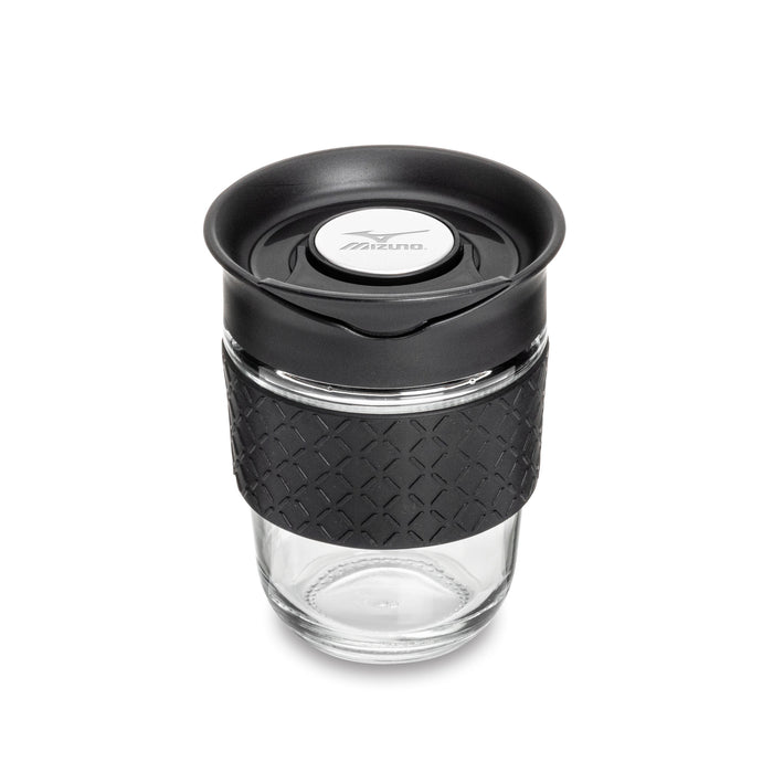 Custom Logo Adana Glass Medium Tumbler w/Silicone Band - 12oz