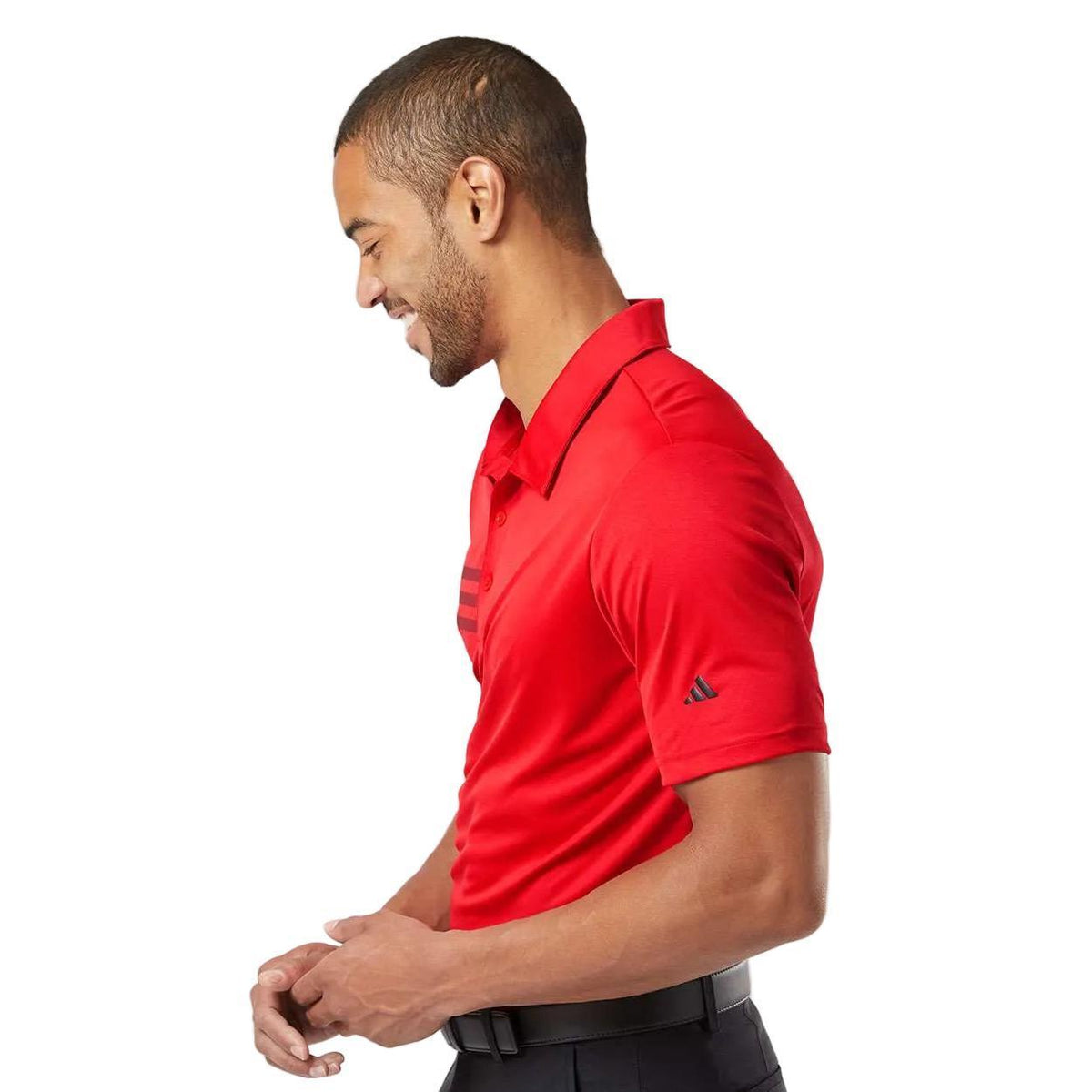 Custom Logo Adidas Men's 3-Stripes Chest Polo