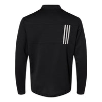 Adidas Men's 3-Stripes Double-Knit Quarter-Zip Pullover