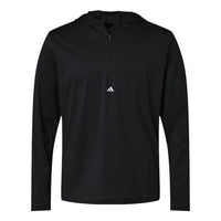 Custom Logo Adidas Men's Lightweight Quarter-Zip Hooded Pullover
