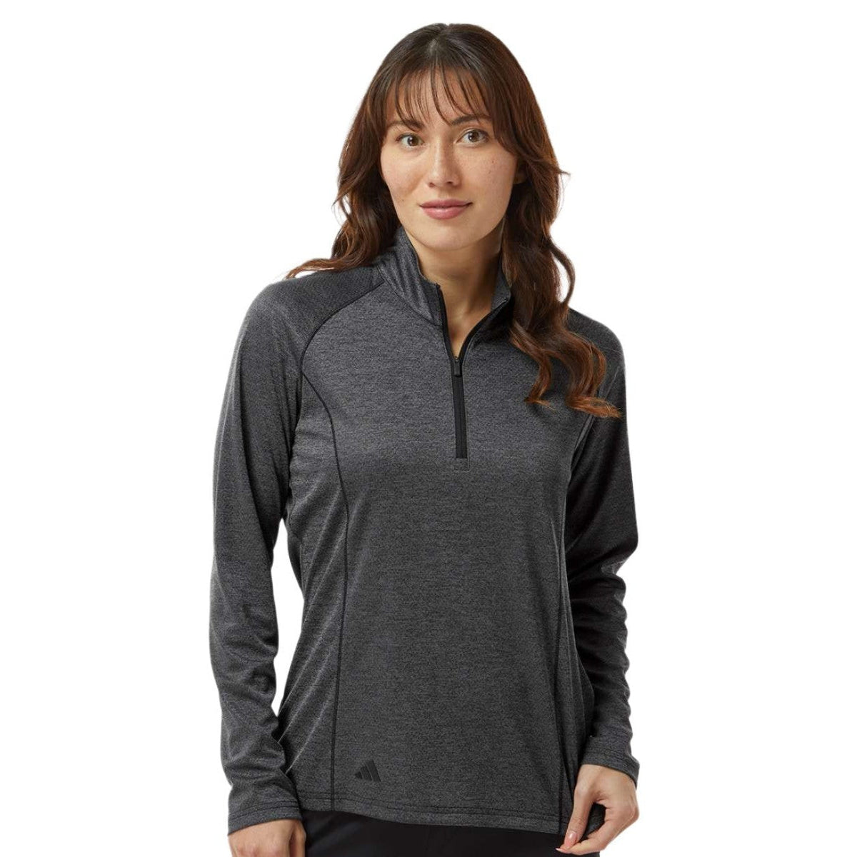 Custom Logo Adidas Space Dyed Quarter-Zip Pullover Ladies