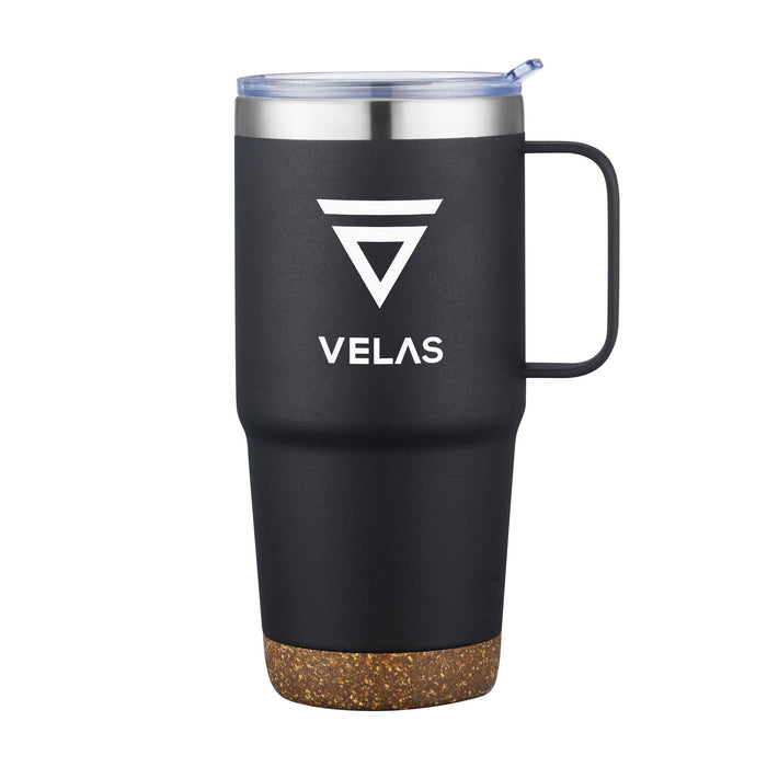 Custom Logo Akira Travel Mug w/Cork Bottom - 24oz