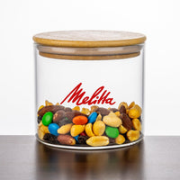 Custom Logo Aniston Jar w/Bamboo Lid - Imprinted