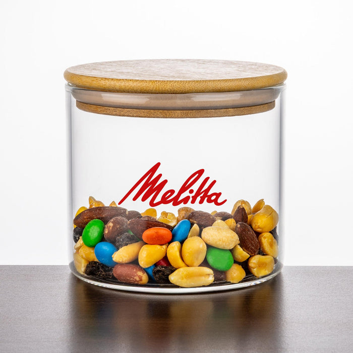 Custom Logo Aniston Jar w/Bamboo Lid - Imprinted