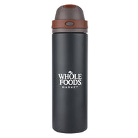 Custom Logo Babine Silicone Bottle w/Chug & Straw Lid - 24oz