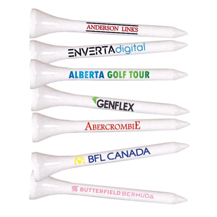 Custom Logo Bagged Tees - 10 Wooden Tees per Bag