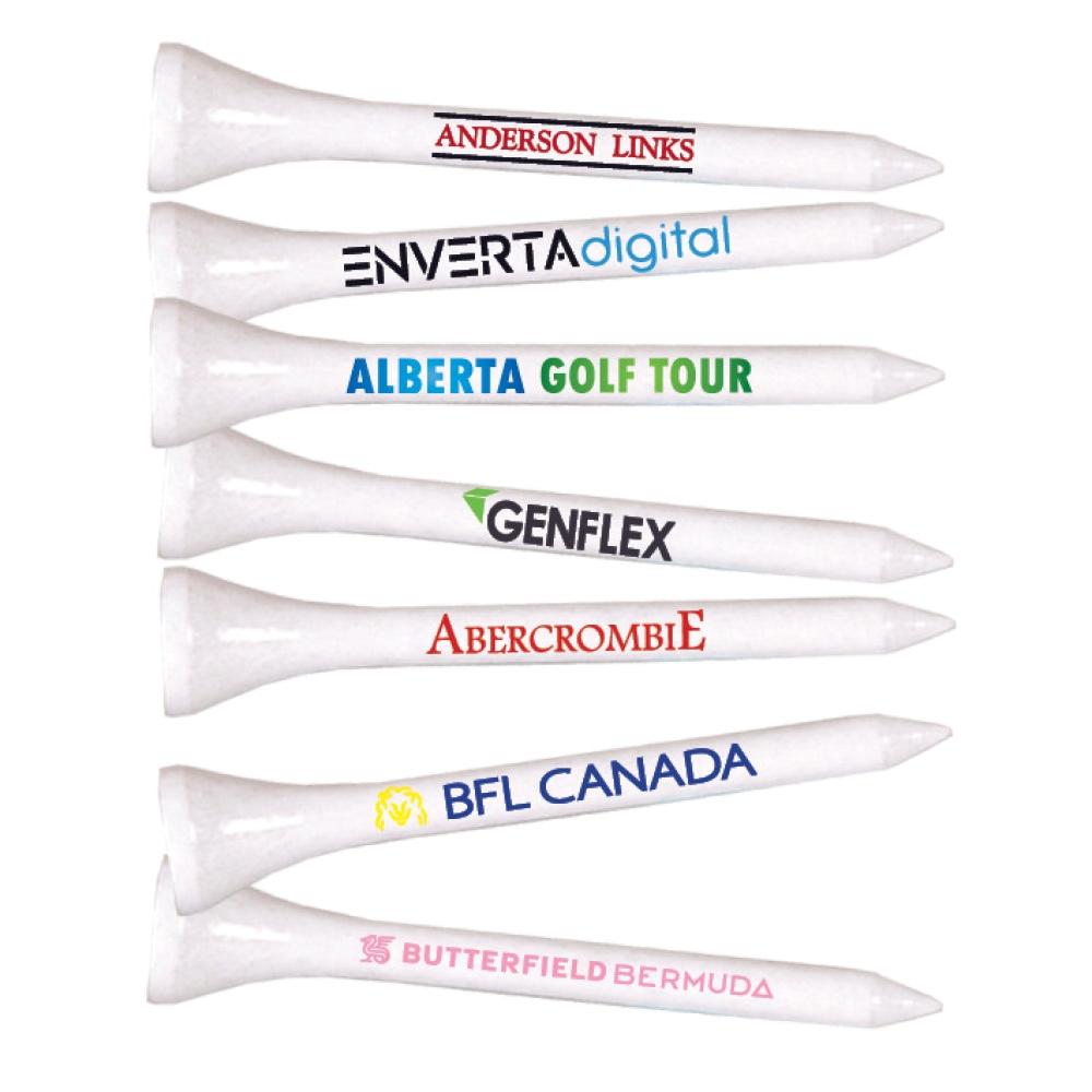 Custom Logo Bagged Tees - 10 Wooden Tees per Bag