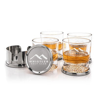 Custom Logo Baldoni Coasters & Fairway On-the-Rocks Set