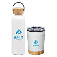 Custom Logo Bambus Bottle & Tumbler Gift Set