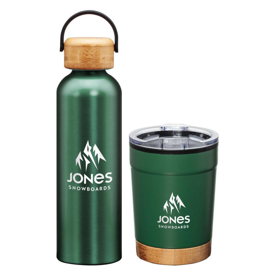 Custom Logo Bambus Bottle & Tumbler Gift Set