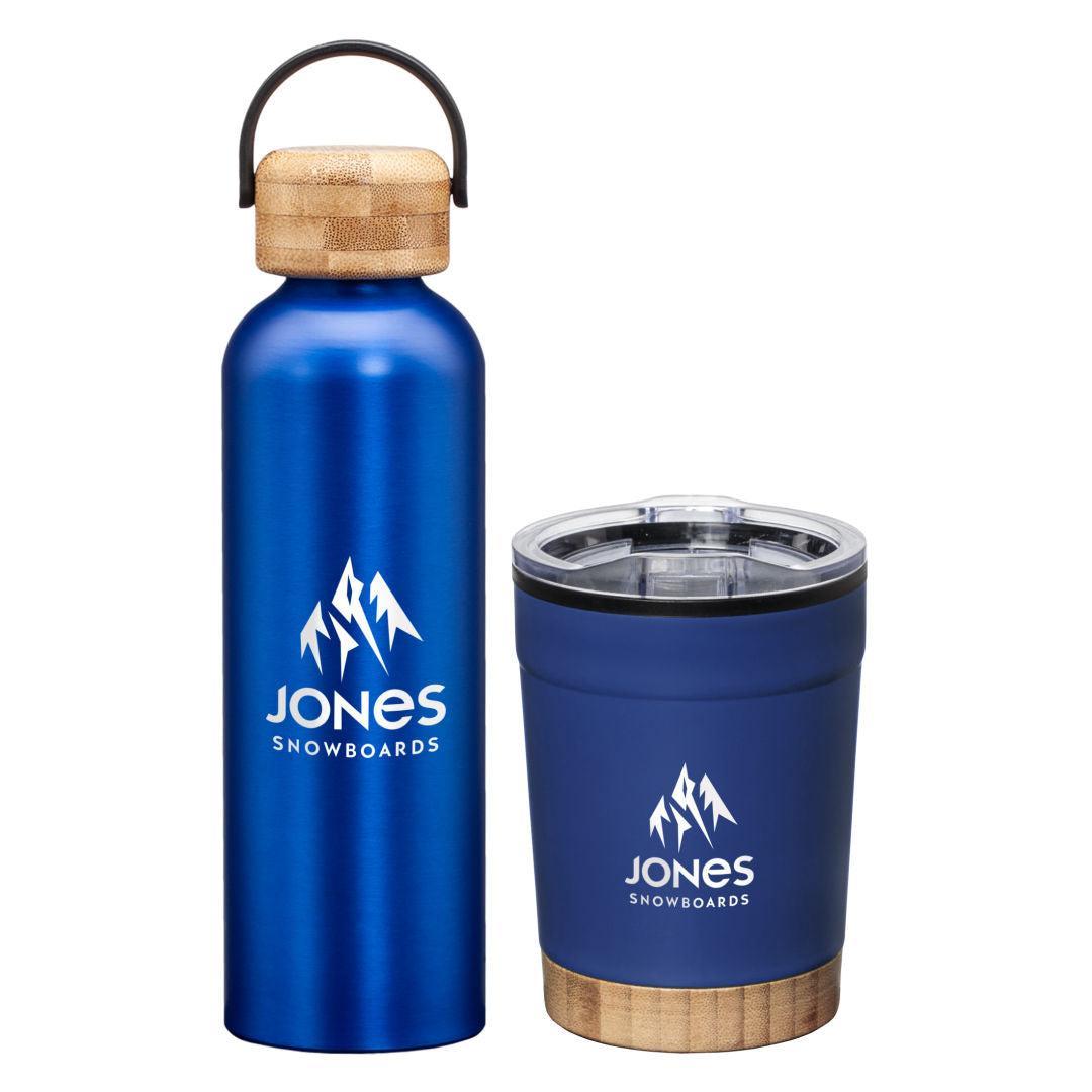 Custom Logo Bambus Bottle & Tumbler Gift Set