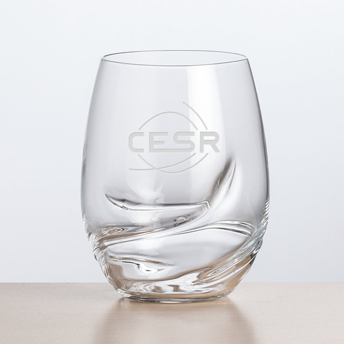 Custom Logo Bartolo Stemless Wine - Deep Etch
