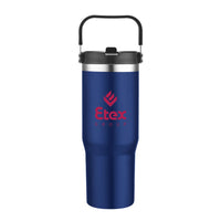 Custom Logo Belinda Vacuum Travel Mug w/ Carrier - 30oz