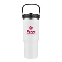 Custom Logo Belinda Vacuum Travel Mug w/ Carrier - 30oz