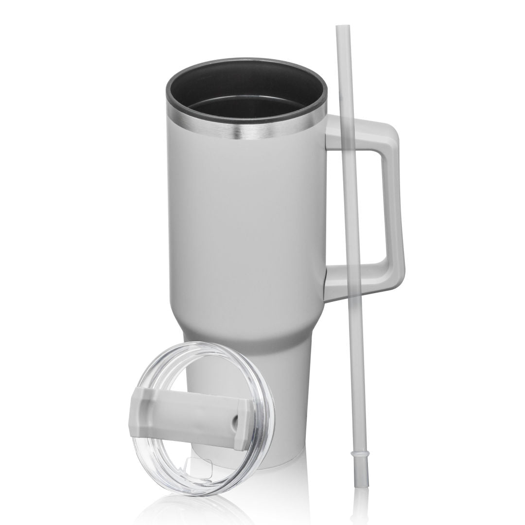Custom Logo Benidorm Handle Travel Mug w/Straw - 40oz