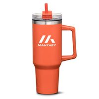 Custom Logo Benidorm Handle Travel Mug w/Straw - 40oz