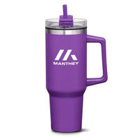 Custom Logo Benidorm Handle Travel Mug w/Straw - 40oz