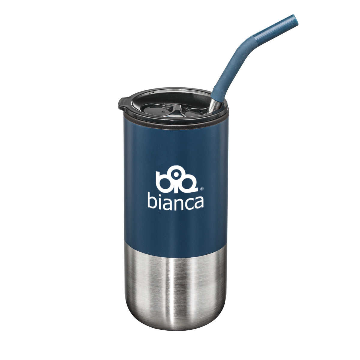 Custom Logo Bondi Double Wall Tumbler w/ Straw -18oz