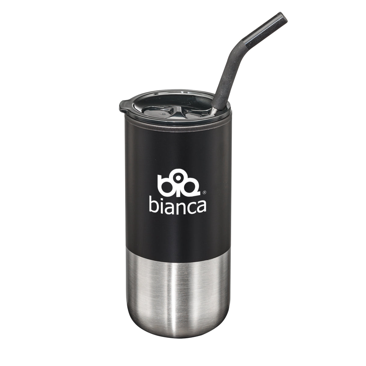 Custom Logo Bondi Double Wall Tumbler w/ Straw -18oz