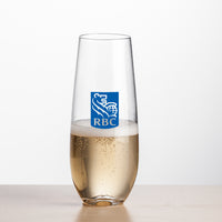Custom Logo Boston Stemless Flute - Imprinted