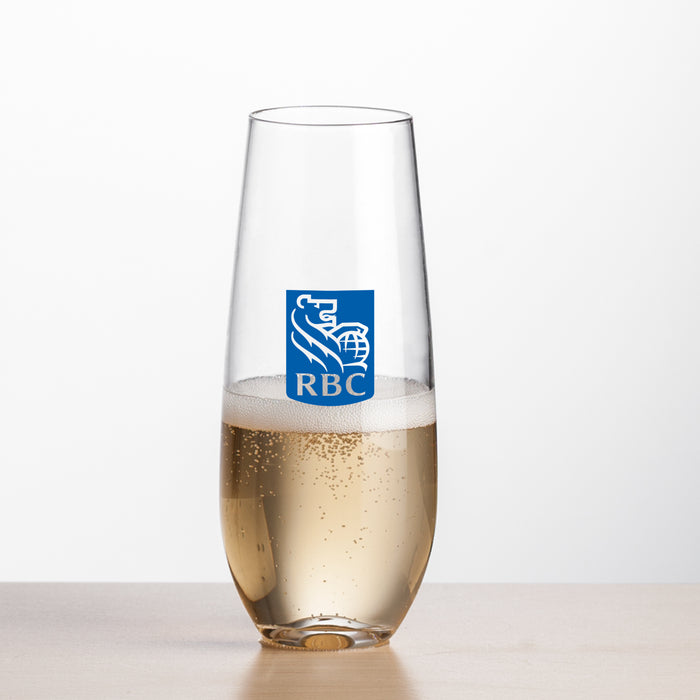 Custom Logo Boston Stemless Flute - Imprinted
