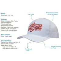 Custom Logo Breathable Poly Twill Hat with Circle Perforations