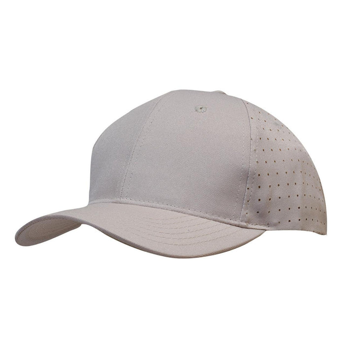 Custom Logo Breathable Poly Twill Hat with Circle Perforations