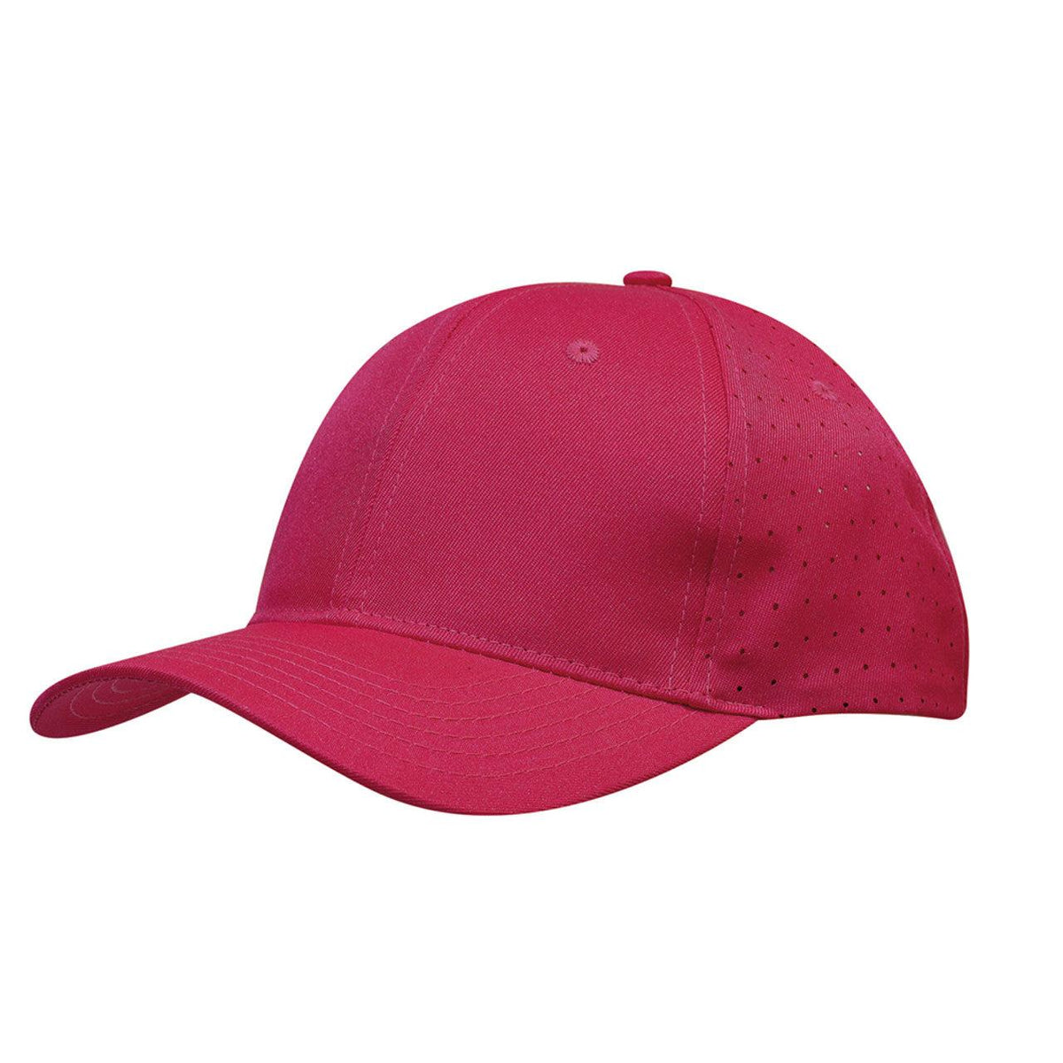 Custom Logo Breathable Poly Twill Hat with Circle Perforations