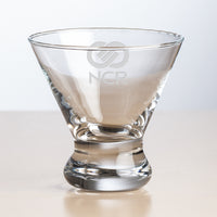 Custom Logo Brisbane Stemless Martini - 8oz - Deep Etch